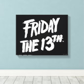 Vrijdag 13 | Gestapeld gedopte Logo Canvas Afdruk (Insitu (Houten vloer))