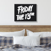Vrijdag 13 | Gestapeld gedopte Logo Canvas Afdruk (Insitu (Slaapkamer))