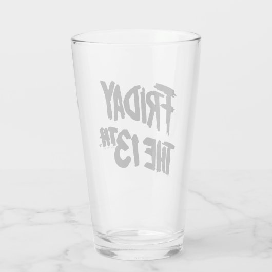 Vrijdag 13 | Gestapeld gedopte Logo Glas (Achterkant)