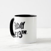 Vrijdag 13 | Gestapeld gedopte Logo Mok (Voorkant links)