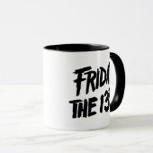 Vrijdag 13 | Gestapeld gedopte Logo Mok (Voorkant rechts)