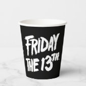 Vrijdag 13 | Gestapeld gedopte Logo Papieren Bekers (Voorkant)