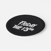Vrijdag 13 | Gestapeld gedopte Logo Papieren Bordje (Gekanteld)
