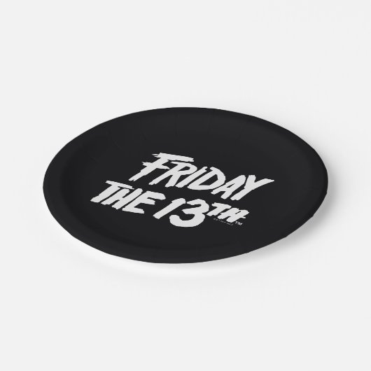 Vrijdag 13 | Gestapeld gedopte Logo Papieren Bordje (Gekanteld)