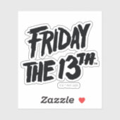 Vrijdag 13 | Gestapeld gedopte Logo Sticker (Vel)