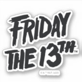 Vrijdag 13 | Gestapeld gedopte Logo Sticker (Voorkant)