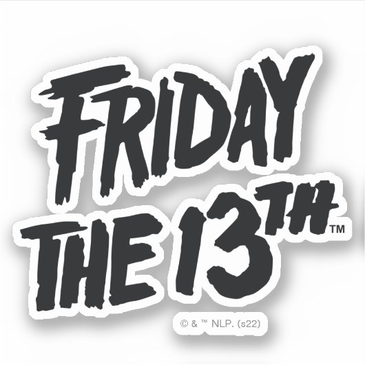 Vrijdag 13 | Gestapeld gedopte Logo Sticker (Voorkant)