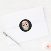 Vrijdag 13 | Hockey Mask Graphic Ronde Sticker (Envelop)