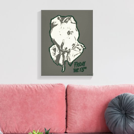 Vrijdag 13 | Jason Voorhees Burlap Sack Canvas Afdruk (Insitu (Woonkamer))