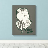 Vrijdag 13 | Jason Voorhees Burlap Sack Canvas Afdruk (Insitu (Houten vloer))