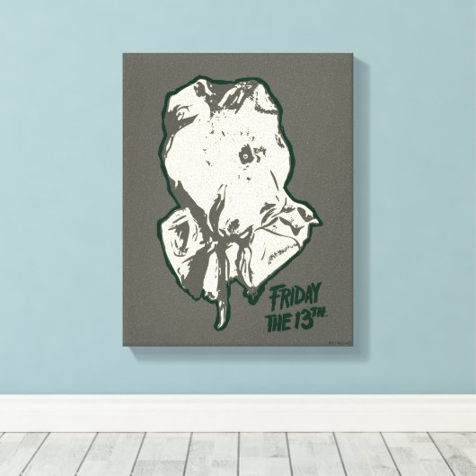 Vrijdag 13 | Jason Voorhees Burlap Sack Canvas Afdruk (Insitu (Houten vloer))