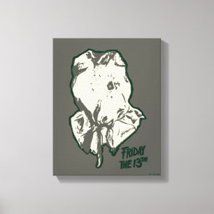 Vrijdag 13   Jason Voorhees Burlap Sack Canvas Afdruk