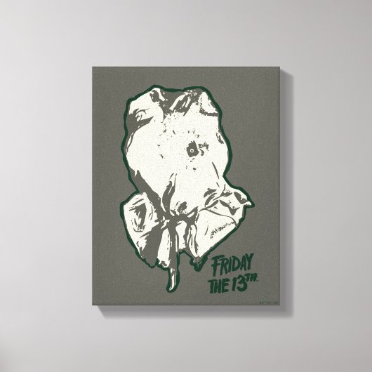 Vrijdag 13 | Jason Voorhees Burlap Sack Canvas Afdruk (Voorkant)