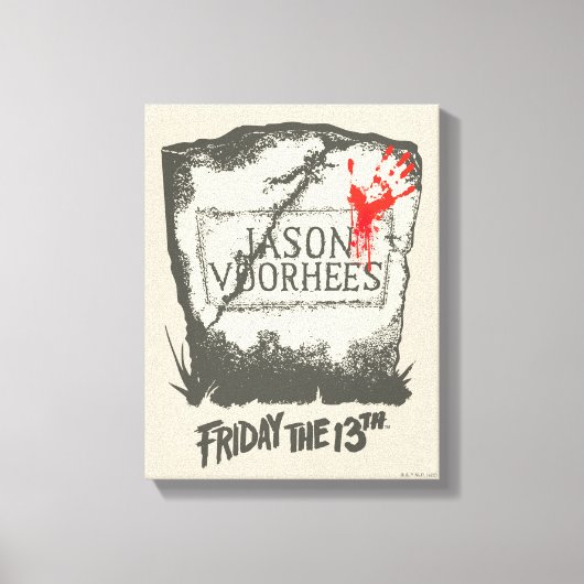 Vrijdag 13 | Jason Voorhees Headstone Canvas Afdruk (Voorkant)