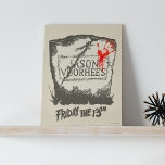 Vrijdag 13 | Jason Voorhees Headstone Canvas Afdruk<br><div class="desc">Bekijk deze afbeelding van de hoofdsteen van Jason Voorhees met bloedige handdruk!</div>