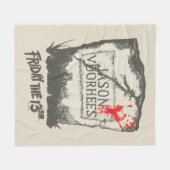 Vrijdag 13 | Jason Voorhees Headstone Fleece Deken (Voorkant (Horizontaal))