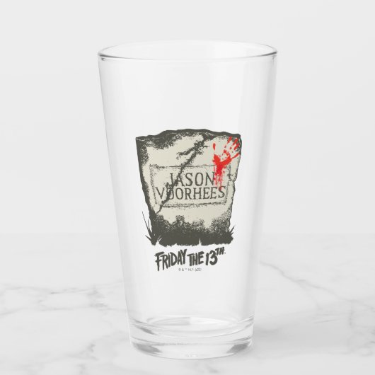 Vrijdag 13 | Jason Voorhees Headstone Glas (Voorkant)