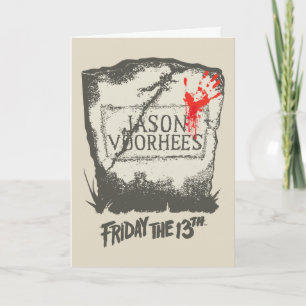 Vrijdag 13   Jason Voorhees Headstone Kaart