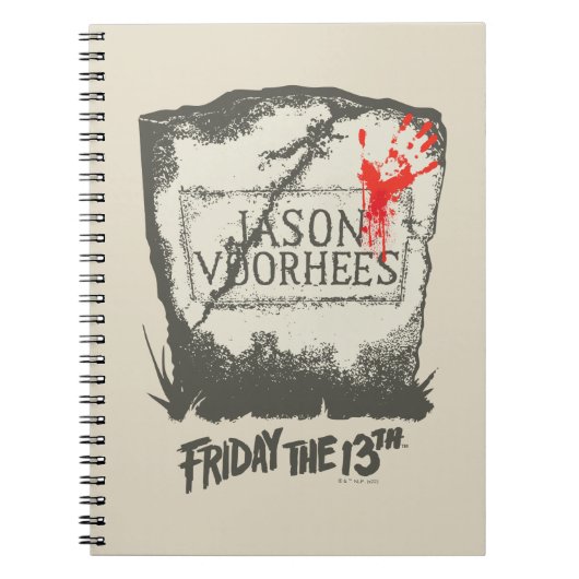 Vrijdag 13 | Jason Voorhees Headstone Notitieboek (Voorkant)