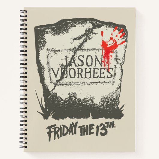 Vrijdag 13 | Jason Voorhees Headstone Notitieboek (Voorkant)