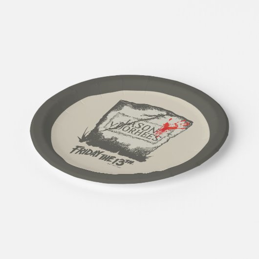 Vrijdag 13 | Jason Voorhees Headstone Papieren Bordje (Gekanteld)