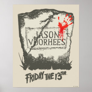 Vrijdag 13   Jason Voorhees Headstone Poster