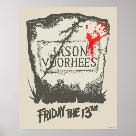 Vrijdag 13 | Jason Voorhees Headstone Poster (Voorkant)
