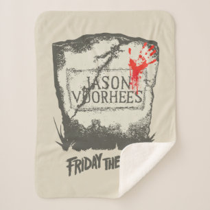 Vrijdag 13   Jason Voorhees Headstone Sherpa Deken
