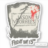 Vrijdag 13 | Jason Voorhees Headstone Sticker (Voorkant)
