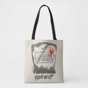 Vrijdag 13 Jason Voorhees Headstone Tote Bag