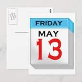 Vrijdag 13 mei briefkaart (Voorkant / Achterkant)