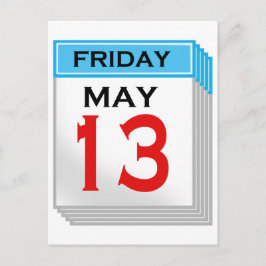 Vrijdag 13 mei briefkaart