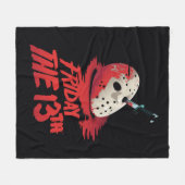 Vrijdag 13 | Mes door middel van hakkeienmasker Fleece Deken (Voorkant (Horizontaal))