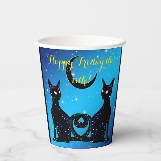 Vrijdag 13 papieren bekers (Achterkant)