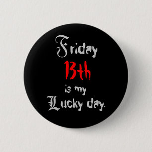 Vrijdag 13 ronde button 5,7 cm