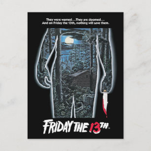 Vrijdag 13 Silhouette Camp Theatrical Art Briefkaart