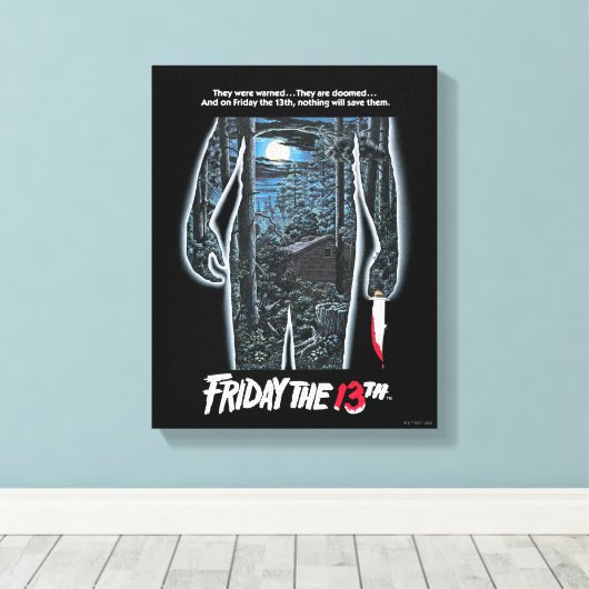 Vrijdag 13 | Silhouette Camp Theatrical Art Canvas Afdruk (Insitu (Houten vloer))