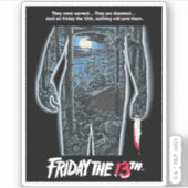 Vrijdag 13 | Silhouette Camp Theatrical Art Sticker (Voorkant)