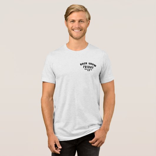 Vrijdag 13 Tri-Blend shirt (Voorkant volledig)