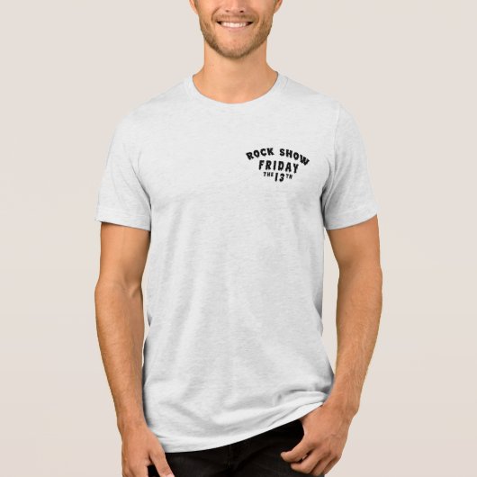 Vrijdag 13 Tri-Blend shirt (Voorkant)