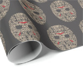 Vrijdag 13 | Typografie Hockey Mask Cadeaupapier (Rol Hoek)