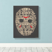 Vrijdag 13 | Typografie Hockey Mask Canvas Afdruk (Insitu (Houten vloer))