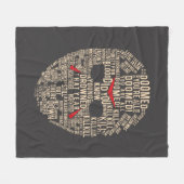Vrijdag 13 | Typografie Hockey Mask Fleece Deken (Voorkant (Horizontaal))
