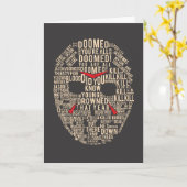 Vrijdag 13 | Typografie Hockey Mask Kaart (Gele Bloem)