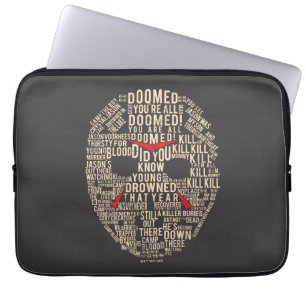 Vrijdag 13   Typografie Hockey Mask Laptop Sleeve