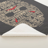 Vrijdag 13 | Typografie Hockey Mask Sherpa Deken (3/4)