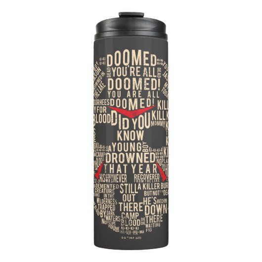Vrijdag 13 | Typografie Hockey Mask Thermosbeker (Voorkant)