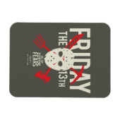 Vrijdag 13 | Wapens kruiskopmasker Magneet (Horizontaal)