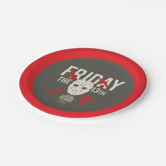 Vrijdag 13 | Wapens kruiskopmasker Papieren Bordje (Gekanteld)