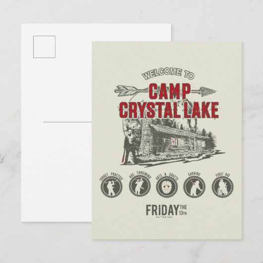 Vrijdag 13 | Welkom in het meer van Camp Crystal Briefkaart (Voorkant / Achterkant)